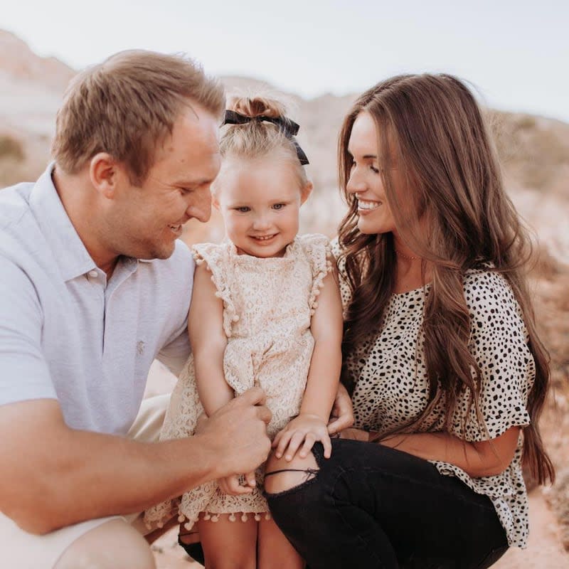 Jesse and Ashly Stone, with their daughter Jane, on Sept. 16, 2019. | Ashley Flowers Photography