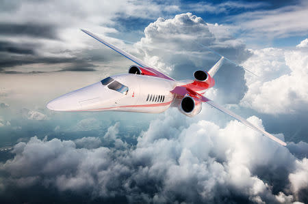 A Digital rendering of the Aerion AS2 Supersonic Business Jet is seen in this image provided by Aerion, October 15, 2018 Courtesy Aerion/Handout via REUTERS