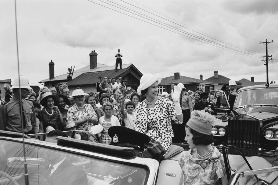 The Queen during a Commonwealth visit to New Zealand in February 1963 (Getty Images)