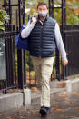 <p>Hugh Jackman has a look of surprise on Nov. 22 while heading home from a grocery store in N.Y.C.</p>