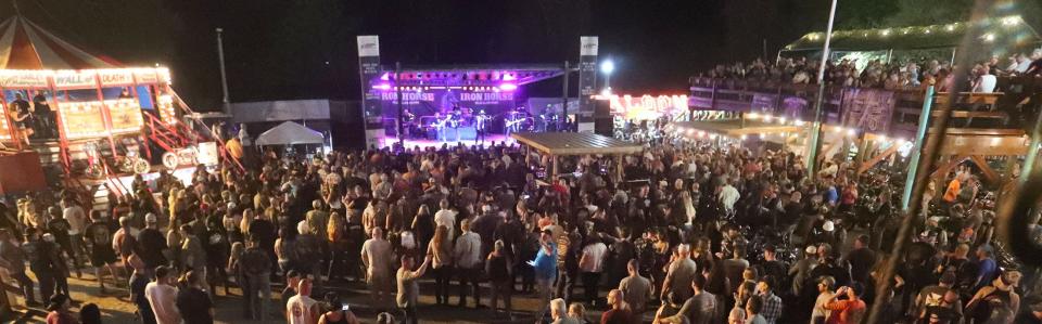 A big crowd gathers for an Eddie Montgomery concert on Saturday night at the Iron Horse Saloon in Ormond Beach.