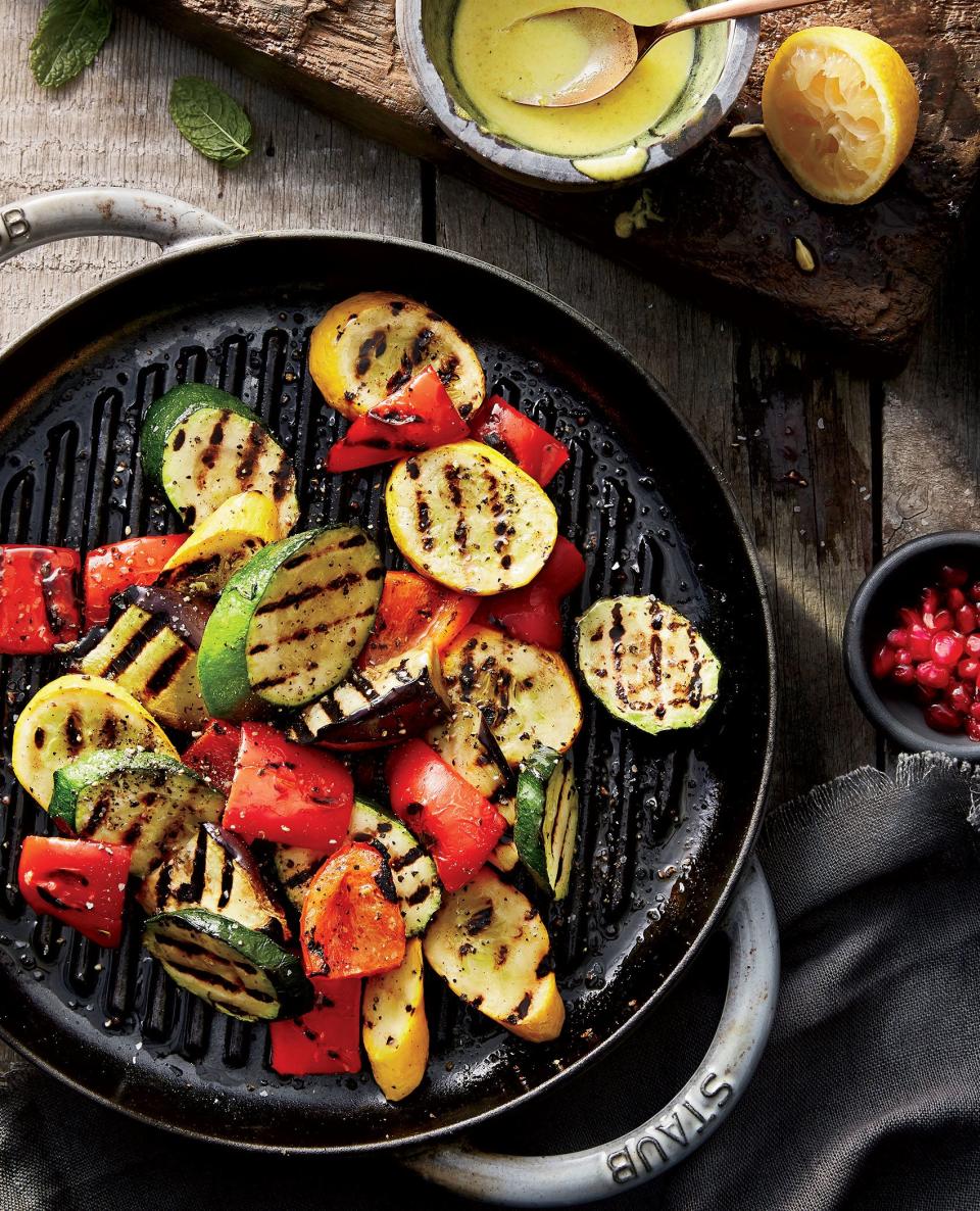 Grilled Vegetables with Creamy Turmeric Sauce
