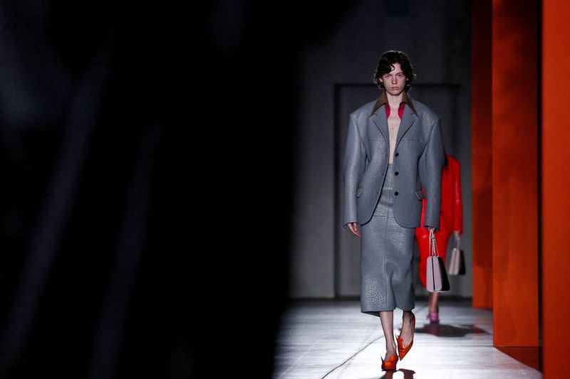 FILE PHOTO: Prada presents Fall-Winter 2023/2024 collection during Milan Fashion Week