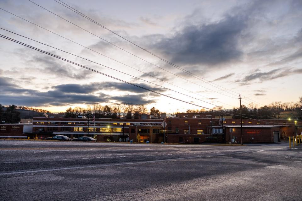 A Knouse Foods factory on the 800 block of Peach Glen-Idaville Road, Thursday, Dec. 28, 2023, in Huntington Township.