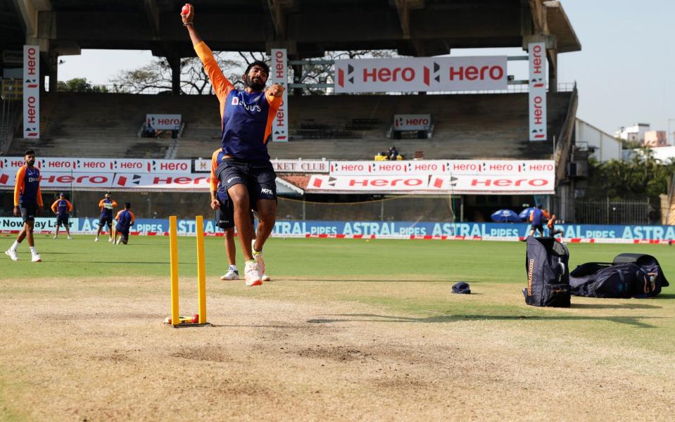 Jasprit Bumrah bowling in the nets - BCCI