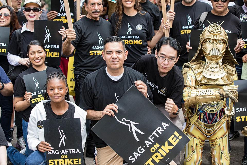 Congressman Robert Garcia joins actors and cosplayers picketing for SAG-AFTRA at 2023 Comic-Con