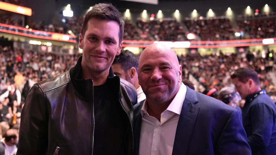 UFC president Dana White is trying to bring Tom Brady to the Las Vegas Raiders. (Chris Unger/Zuffa LLC via Getty Images)