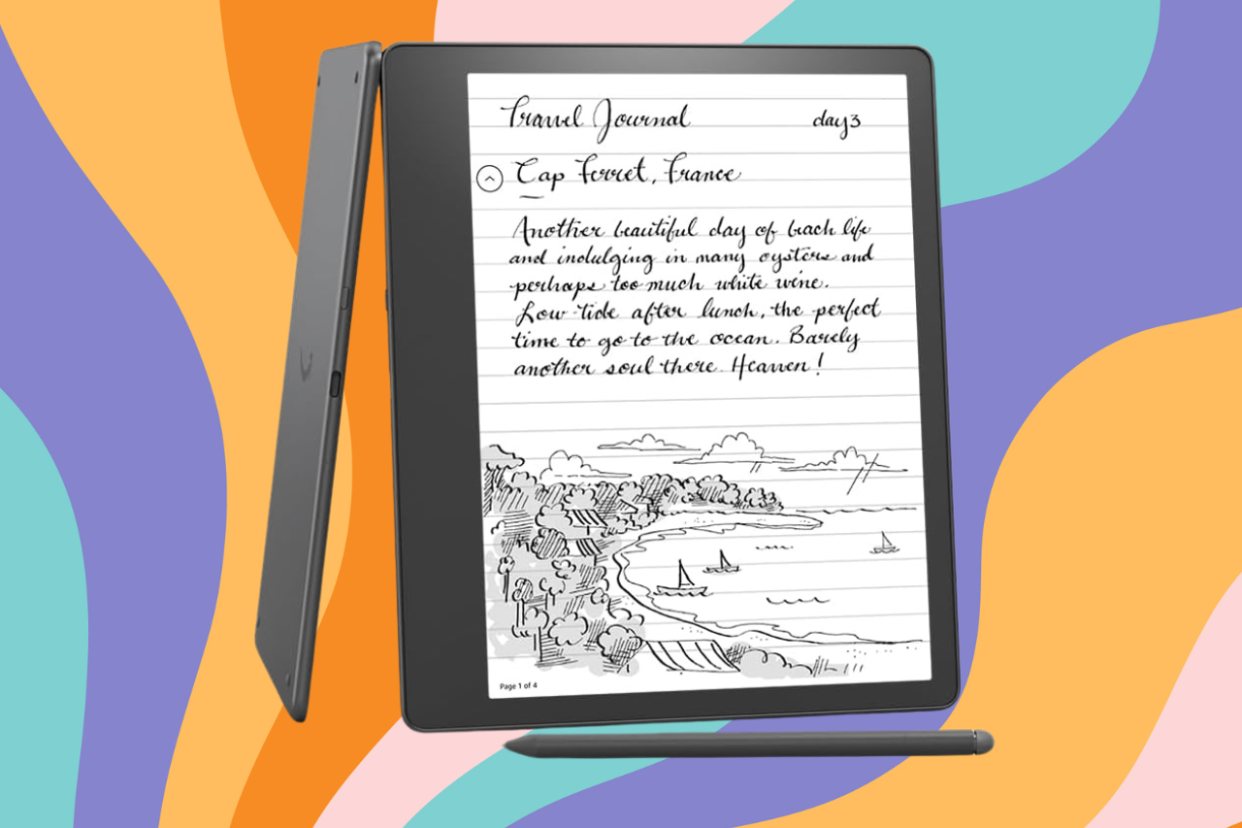 photo of Kindle Scribe (32 GB) - 10.2” 300 ppi Paperwhite display, a Kindle and a notebook all in one, convert notes to text and share, includes Premium Pen