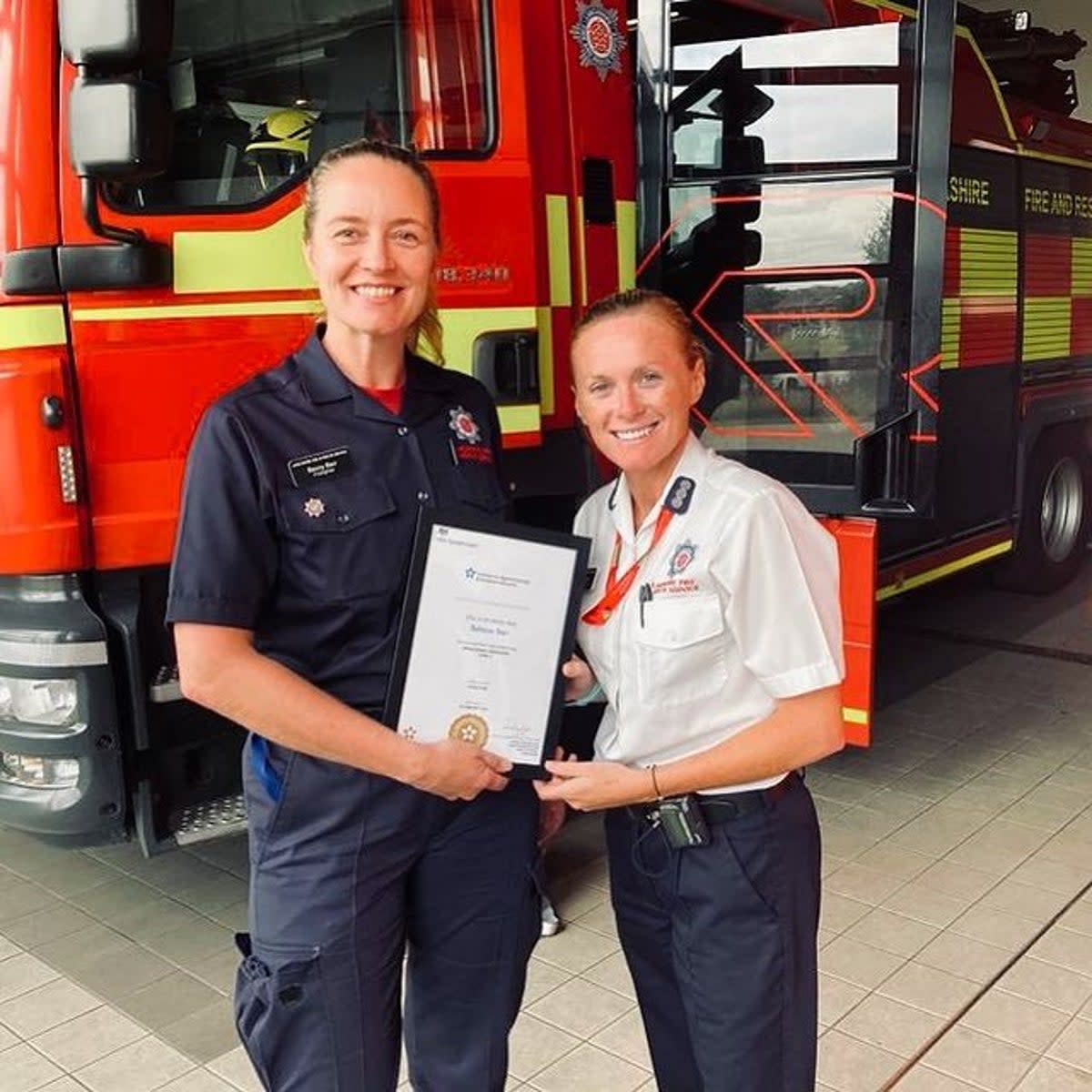 Barr joined her local Fire and Rescue service in 2019 after leaving the BBC (Beccy Barr Instagram)