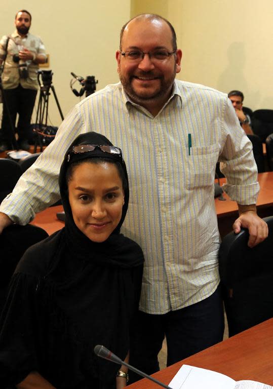 Iranian-American Washington Post correspondent Jason Rezaian and his Iranian wife Yeganeh Salehi in Tehran, on September 10, 2013