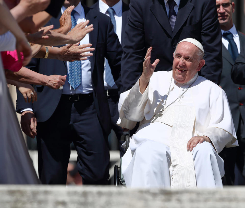 Le pape François juste avant son opération, le 7 juin 2023.