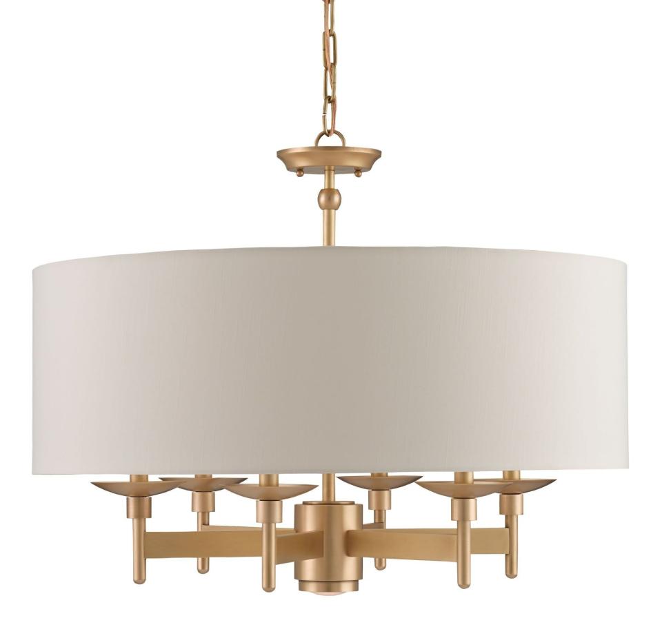 Currey and Company Bering Brass Chandelier