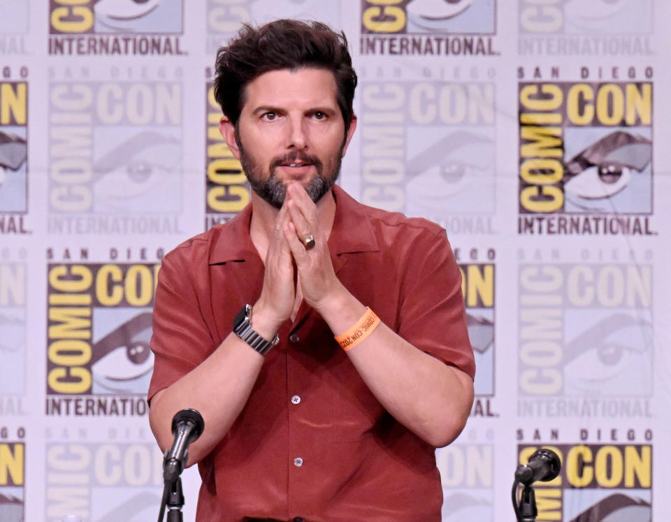 Adam Scott at the “Severance” panel on Thursday - Credit: Michael Buckner/GI