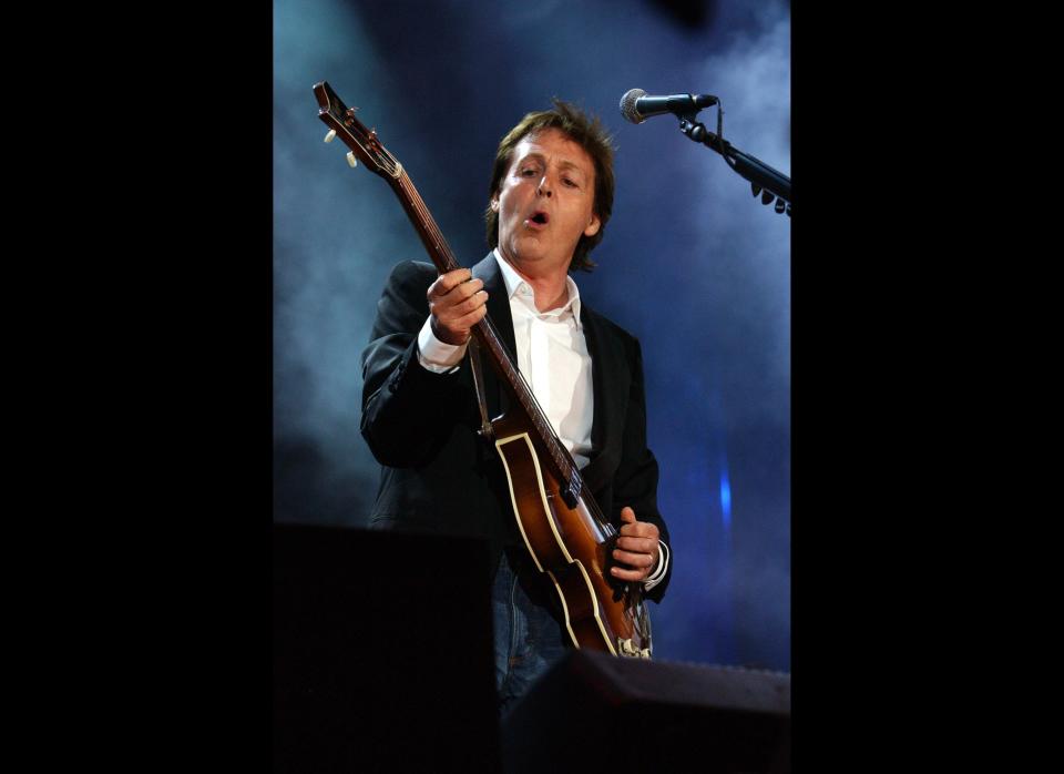 Paul McCartney performing on stage. (Photo credit: PA)