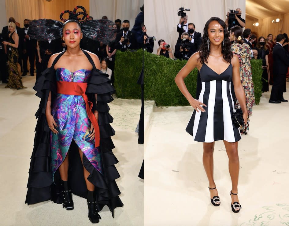 Naomi Osaka and Leylah Fernandez were other tennis representatives on the Met Gala red carpet. (Getty Images)