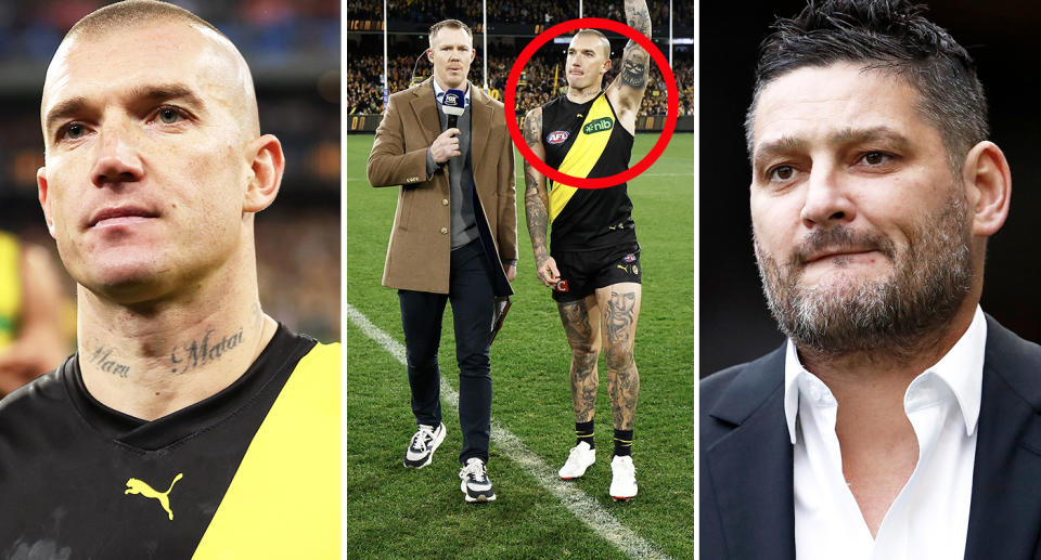 Brendan Fevola and Dustin Martin.