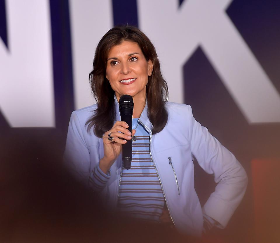 Nikki Haley's "Beast of the Southeast" bus tour stopped in several location in South Carolina on Feb. 10.