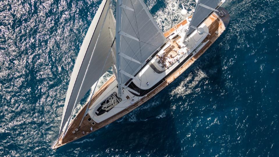 'Q' is a 179-foot custom sailing yacht that is designed for racing and cruising the world.