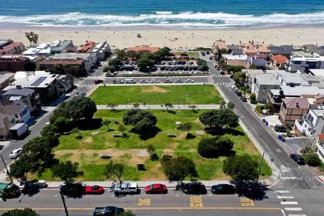 Bruce's Beach in Manhattan Beach, California, in 2021. The Los Angeles County Board of Supervisors on Tuesday voted to return the land to descendants of a Black couple who built a resort there during segregation. (Photo: Dean Musgrove/Orange County Register via Associated Press)