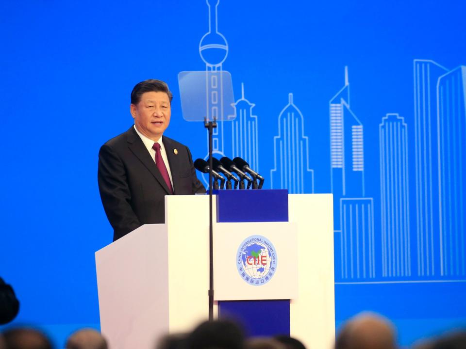 Chinese President Xi Jinping speaks at the opening ceremony for the China International Import Expo in Shanghai: AP