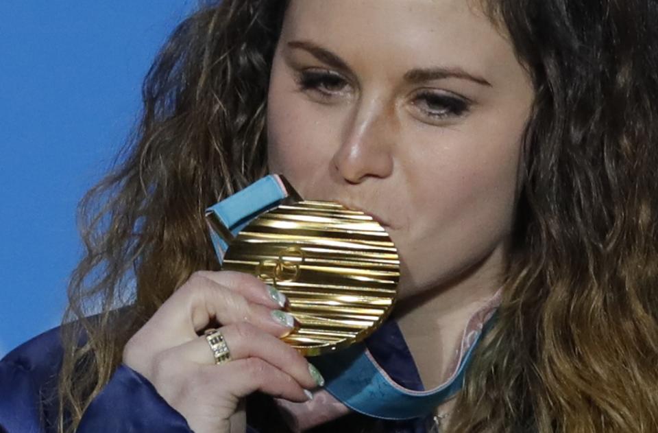 <p>Gold:$166,000 USD<br>Silver:$83,000 USD<br>Bronze:$55,000 USD <br>Italy’s Michela Moioli won the gold medal in women’s snowboard cross at the 2018 Winter Games.<br>(REUTERS/Eric Gaillard) </p>