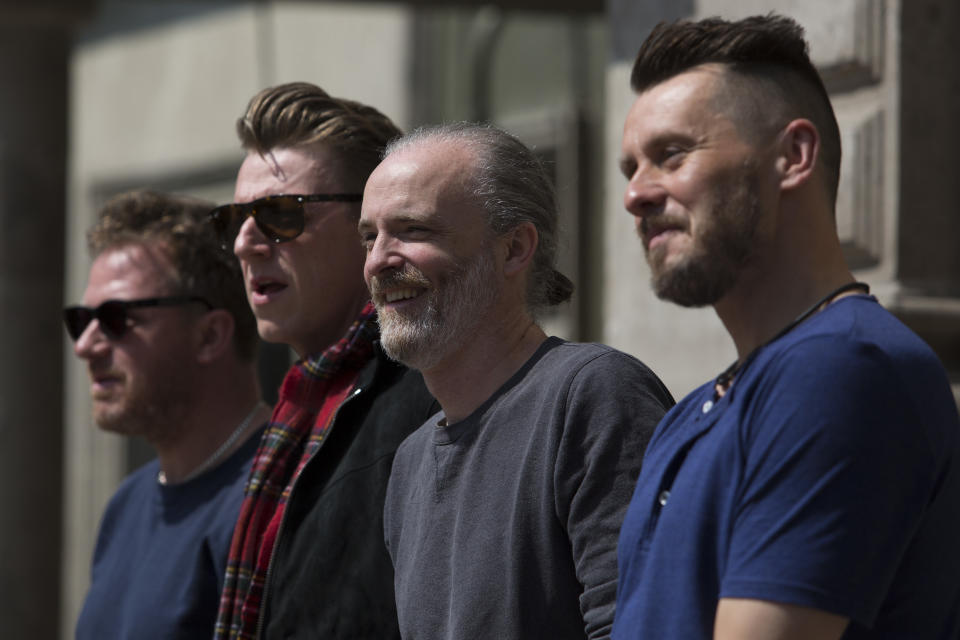 Andy Dunlop, Dougie Payne, Francis Healy and Neil Primrose have been working remotely for a while but found that lockdown made them work better together (Photo by Hector Vivas/LatinContent via Getty Images)