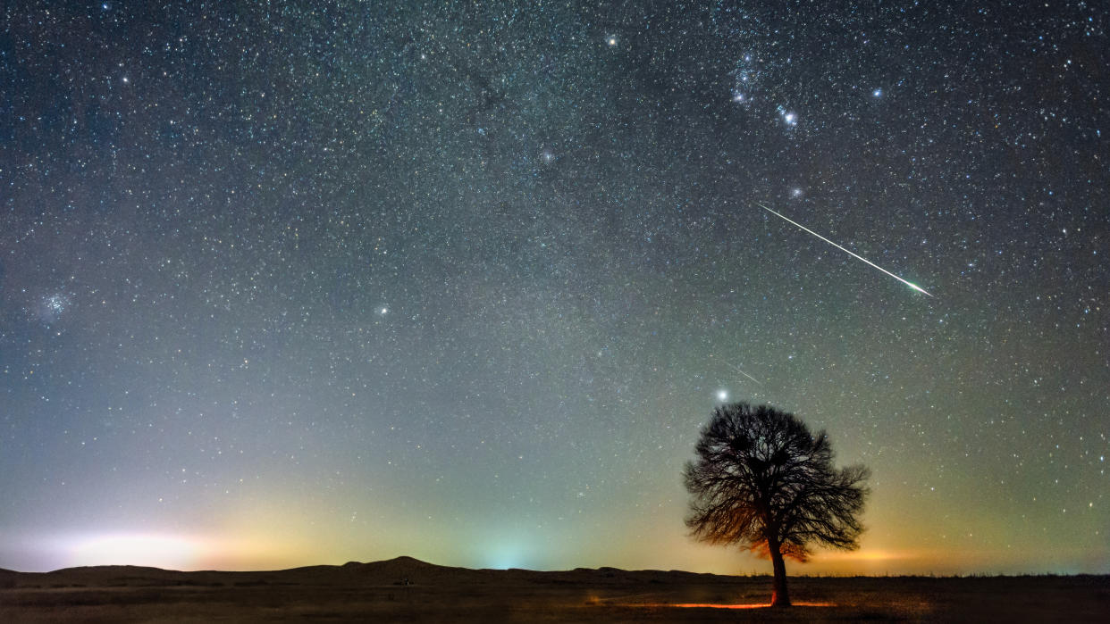  The Geminid meteor shower in 2020, captured from Inner Mongolia, China. . 