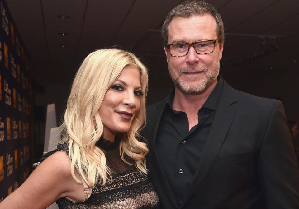 <p>Alberto E. Rodriguez/Getty Images</p><p>After years of highly-publicized (and often televised and capitalized upon) ups and downs, <strong><a href="https://www.yahoo.com/lifestyle/tori-spelling-mom-addresses-her-192303245.html" data-ylk="slk:Tori Spelling;elm:context_link;itc:0;sec:content-canvas;outcm:mb_qualified_link;_E:mb_qualified_link;ct:story;" class="link  yahoo-link">Tori Spelling</a> </strong>and <strong><a href="https://www.yahoo.com/lifestyle/tori-spelling-indulges-huge-family-205145418.html" data-ylk="slk:Dean McDermott;elm:context_link;itc:0;sec:content-canvas;outcm:mb_qualified_link;_E:mb_qualified_link;ct:story;" class="link  yahoo-link">Dean McDermott</a> </strong>finally <a href="https://www.yahoo.com/lifestyle/tori-spelling-dean-mcdermott-announce-161059976.html" data-ylk="slk:called it quits;elm:context_link;itc:0;sec:content-canvas;outcm:mb_qualified_link;_E:mb_qualified_link;ct:story;" class="link  yahoo-link">called it quits</a>.</p><p>McDermott announced that he and Spelling were separating in a June 2023 Instagram post, writing, "It’s with great sadness and a very very heavy heart that after 18 years together and 5 amazing children, that @torispelling and I have decided to go our separate ways, and start a new journey of our own."</p><p>The pair got together on the set of a Lifetime movie in which they co-starred while they were each married to other people (she to <strong>Charlie Shanian</strong> and he to <strong>Mary Jo Eustace</strong>). They divorced their respective partners and married in 2006. They share five children and, at least at one point, also shared <a href="https://people.com/tv/tori-spelling-says-she-and-dean-mcdermott-are-not-bankrupt/" rel="nofollow noopener" target="_blank" data-ylk="slk:a considerable amount of debt;elm:context_link;itc:0;sec:content-canvas" class="link ">a considerable amount of debt</a>.</p>