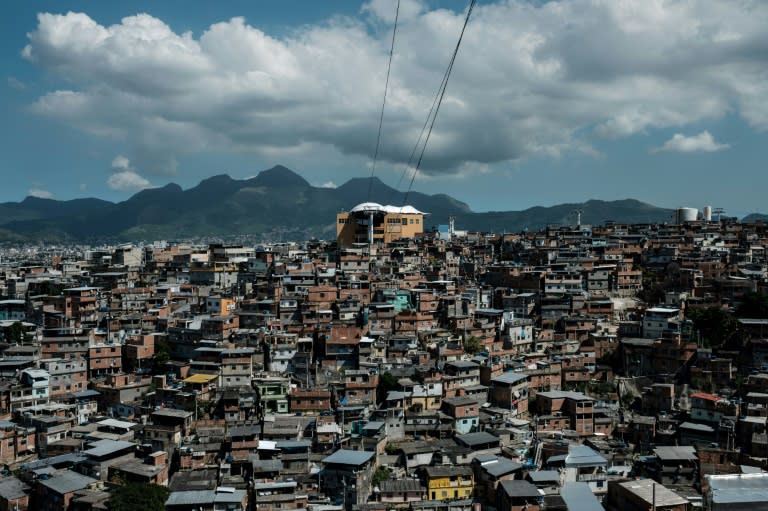 The cable car over the Alemao favela in Rio de Janeiro is no longer running