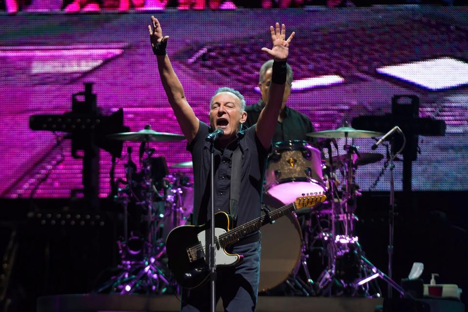 Bruce Springsteen and The E Street Band perform on tour at MetLife Stadium on Wednesday, Aug. 30, 2023, in East Rutherford, N.J. (Photo by Scott Roth/Invision/AP)