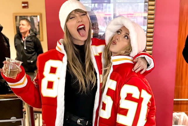 <p>Brittany Mahomes/Instagram</p> Taylor Swift and Brittany Mahomes attended a Kansas City Chiefs game