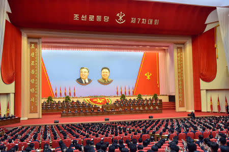 A general view of North Korea's first congress of the country's ruling Workers' Party in 36 years, in this photo released by North Korea's Korean Central News Agency (KCNA) in Pyongyang May 6, 2016. KCNA/via Reuters