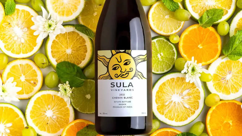 A bottle of Sula Chenin Blanc