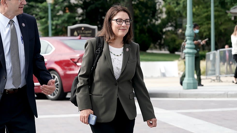 Rep. Suzan DelBene (D-Wash.) arrives to the House Chamber for the last four votes of the week on July 1
