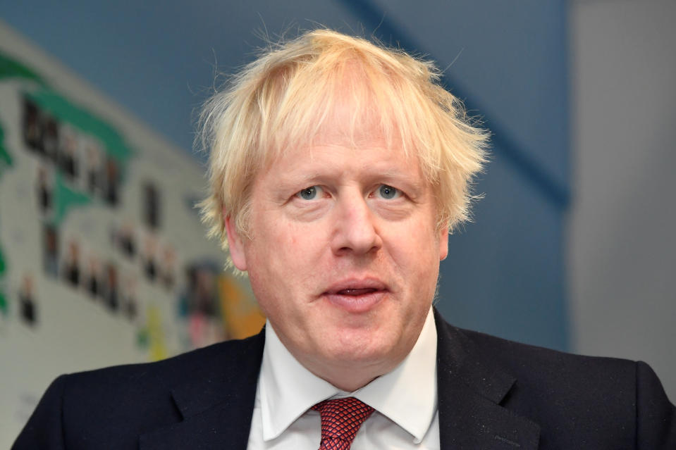 Prime Minister Boris Johnson during a visit to Pimlico Primary school in South West London, to meet staff and students and launch an education drive which could see up to 30 new free schools established.