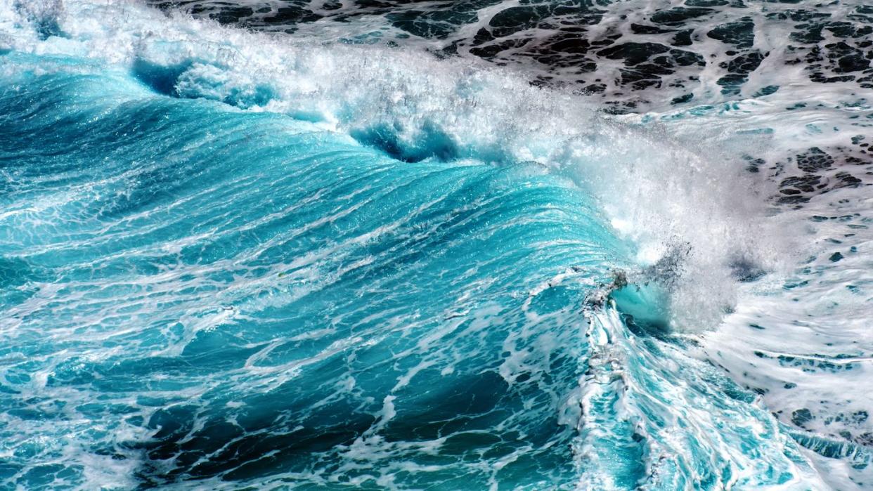 close up of waves