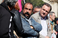 French CGT union leader Philippe Martinez attends a demonstration against the government's labour reforms in Paris, France, September 21, 2017. REUTERS/Gonzalo Fuentes