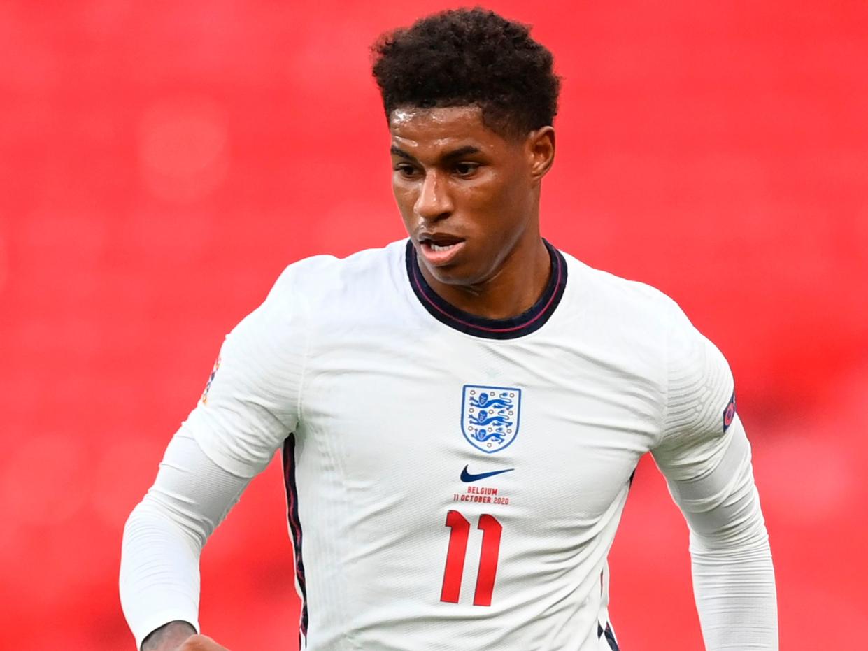 Marcus Rashford scored for England on Sunday (POOL/AFP via Getty Images)