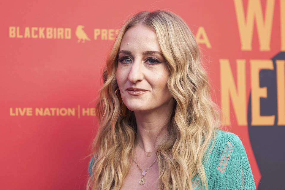 Margo Price arrives at Willie Nelson 90, celebrating the singer's 90th birthday on Saturday, April 29, 2023, at the Hollywood Bowl in Los Angeles. (Photo by Allison Dinner/Invision/AP)