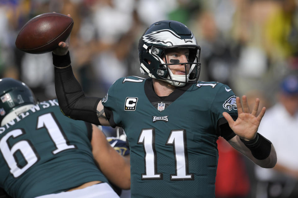 How would a Carson Wentz absence affect the NFL playoff race? (AP)