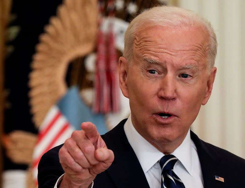 U.S. President Joe Biden holds news conference at the White House in Washington