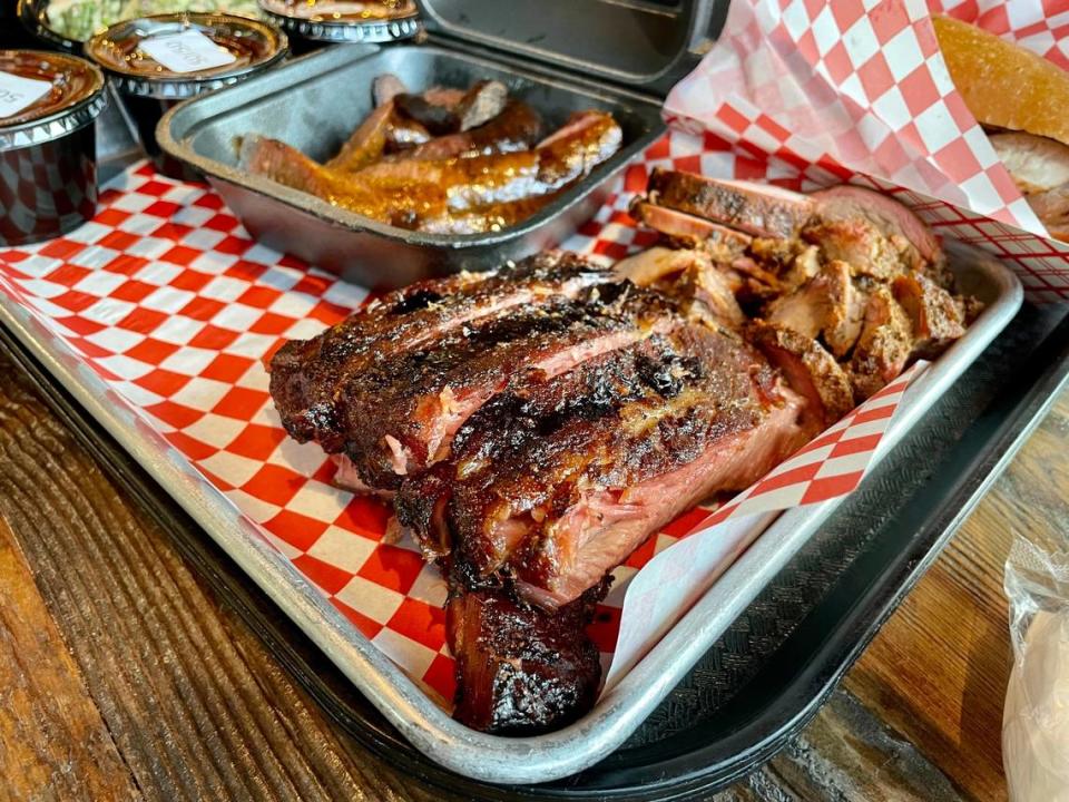 A barbecue plate from MacQue’s BBQ in Elk Grove.