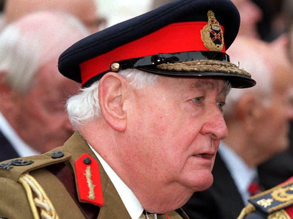 Former head of the British Army Field Marshal Lord Bramall, pictured in September 2000, died at the age of 95 on 12 November, 2019: Tony Harris/PA