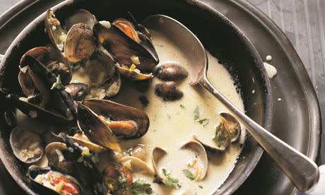 <span>Cockles with cider and cream. Photograph: Kristin Perers/Pavilion</span><span>Photograph: Kristin Perers/Pavilion</span>