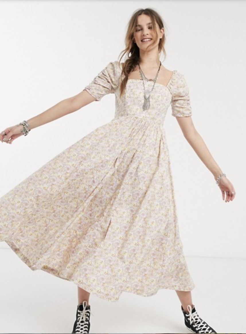 Free People She's A Dream Floral Maxi Dress 