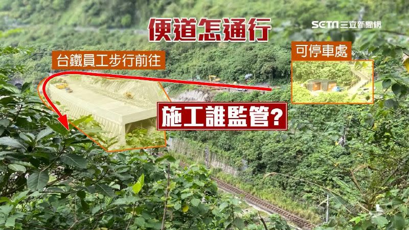 台鐵員工一般都在明隧道上方停車，再步行前往軌道進行維護。