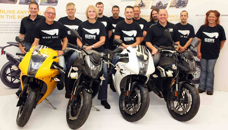 The crew at EBR Motorcycles announced they are back in business and from the looks of things they are all smiles!