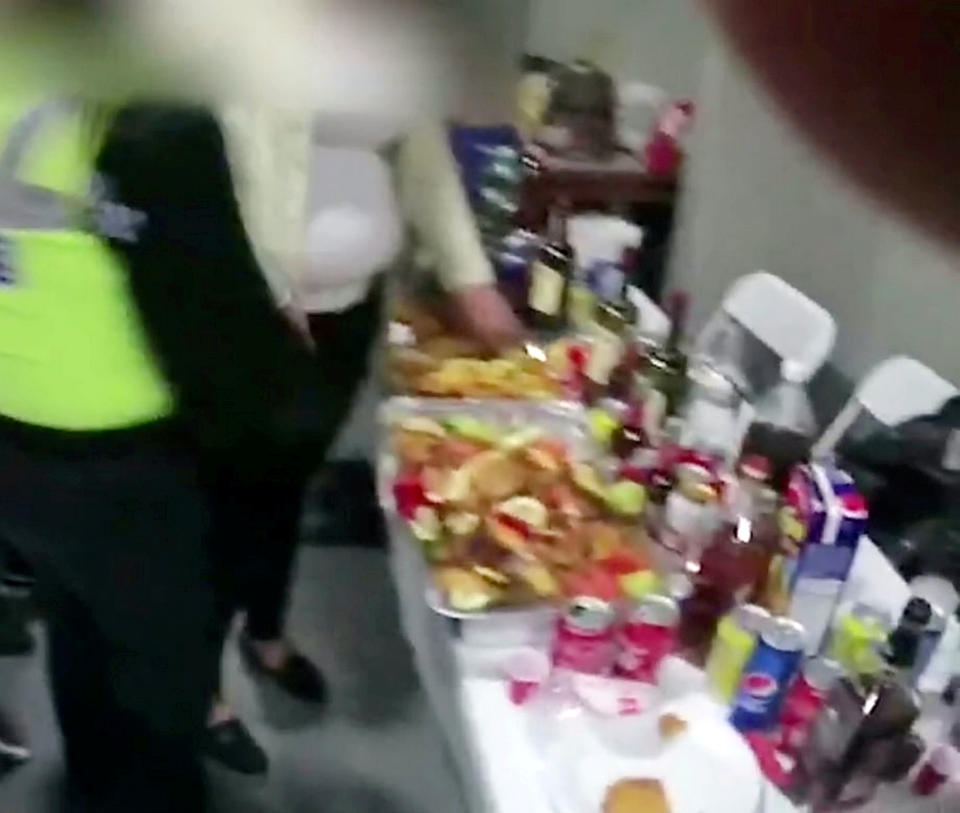 Police raided an empty shop and found a four-piece band about to play for guests at an illegal birthday party (swns)