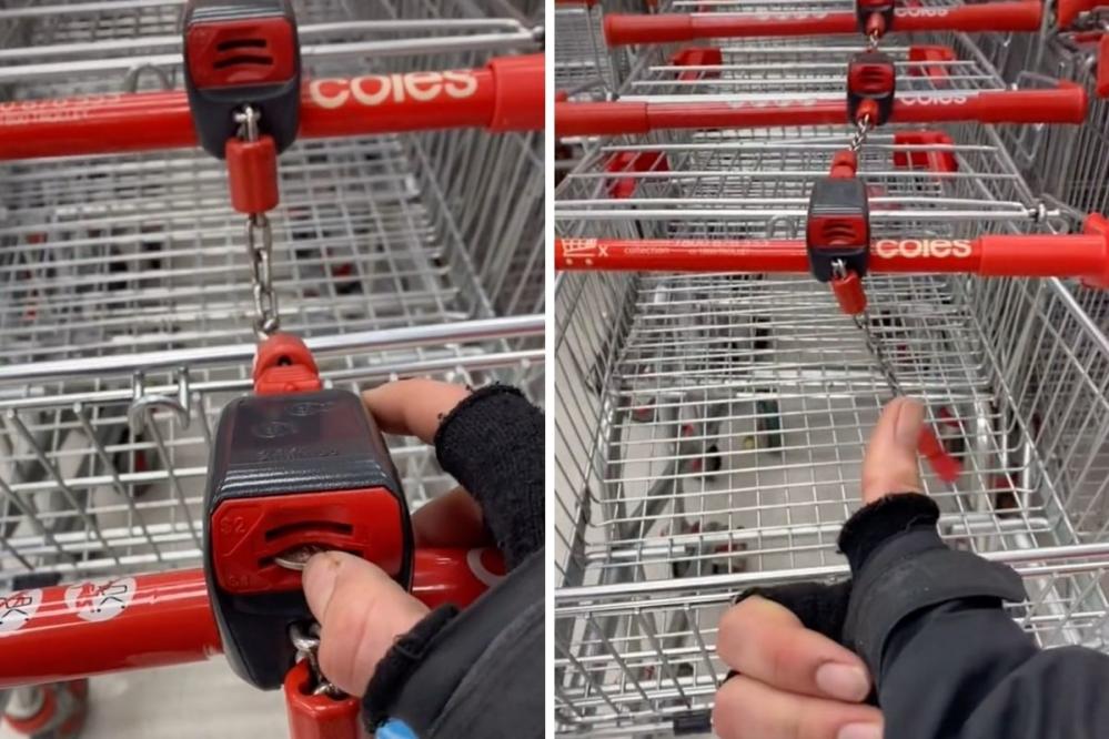 Supermarket trolley hack that allows people to unlock cart with no