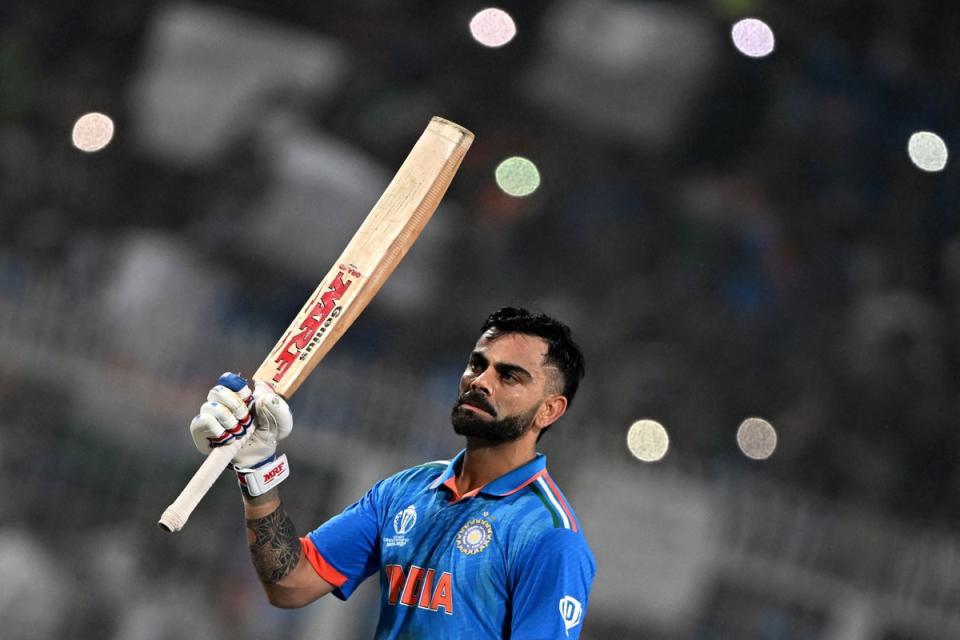 It has been a record-breaking tournament for India icon Virat Kohli (AFP via Getty Images)